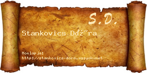 Stankovics Dóra névjegykártya