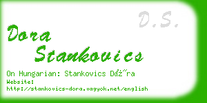 dora stankovics business card